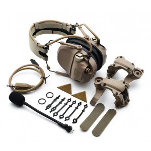 Гарнитура активная FCS AMP Tactic Rev. 6.1 Communication Headset, цвет песочный (TAN)